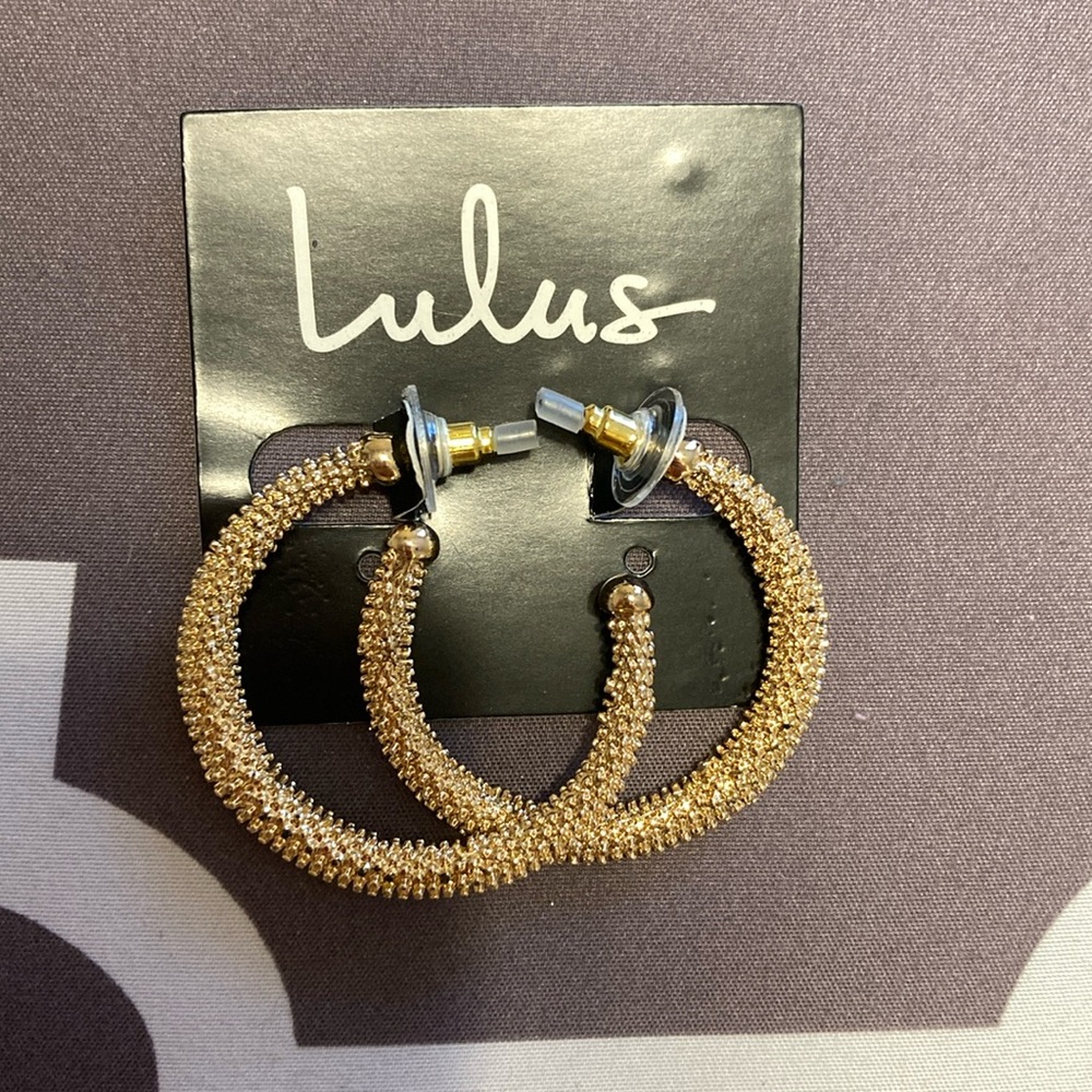 Gold hoop earrings